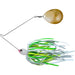 The Original Spinnerbait Fishing Lures-White/Chartreuse/Lime Rubber Skirt, Gold Single Colorado Blade