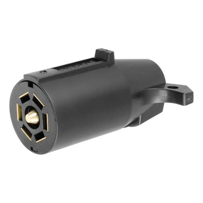 CURT 7-Way RV Blade Connector Plug - Trailer Side - Black Plastic