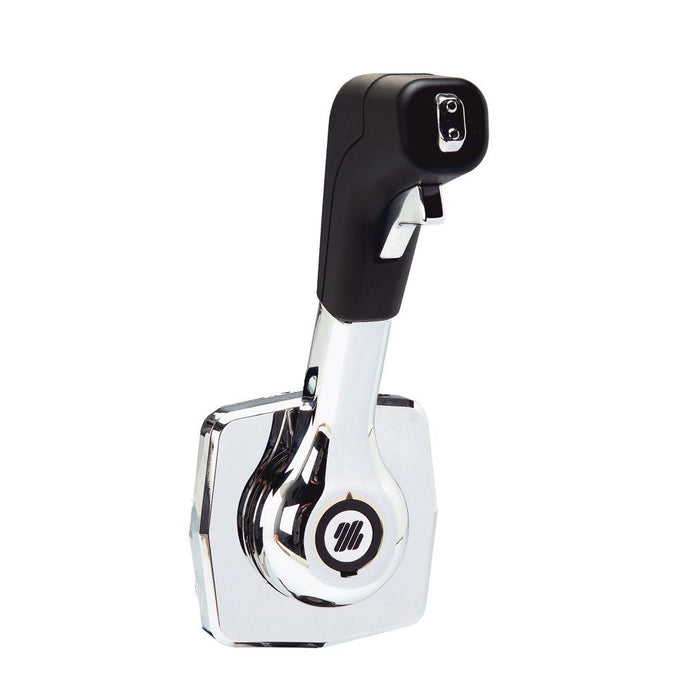 Uflex Single Lever Side Mount Control - Black/Chrome