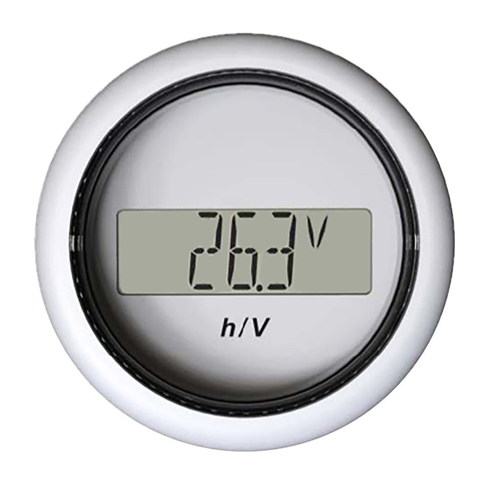 Veratron 52MM (2-1/16") ViewLine Hour Counter-Voltmeter - White