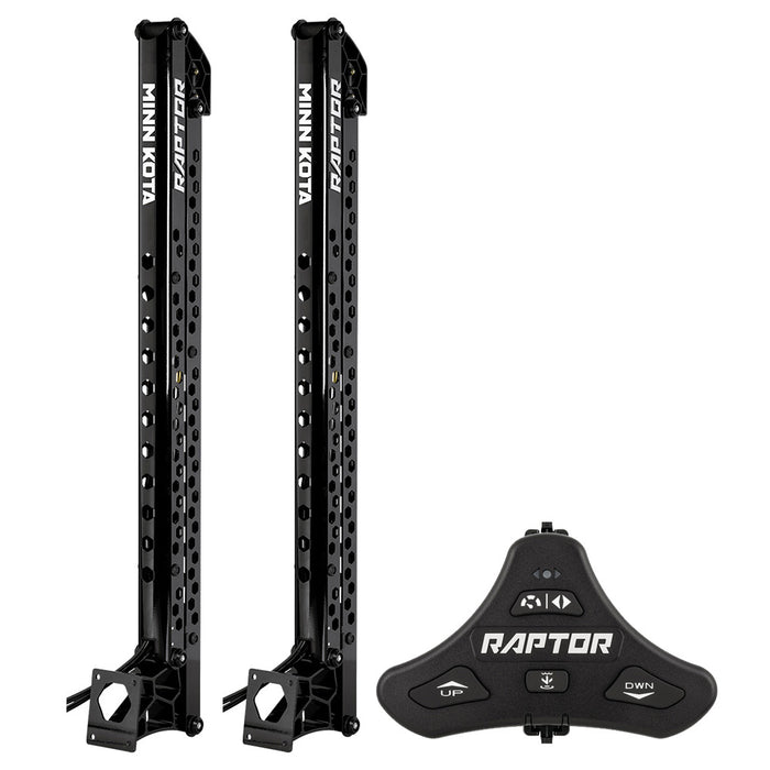Minn Kota Raptor Bundle Pair - 8' Black Shallow Water Anchors w/Active Anchoring & Footswitch Included