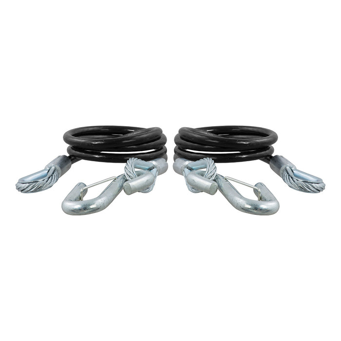 CURT 44-1/2" Safety Cables w/2 Snap Hooks - 5,000 lbs. - Vinyl Coated - 2 Pack