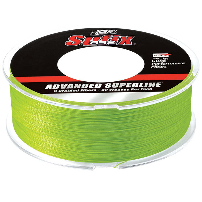 Sufix 832® Advanced Superline® Braid - 10lb - Neon Lime - 600 yds