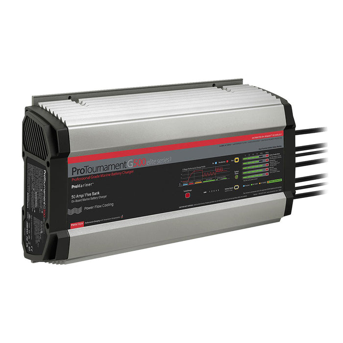 ProMariner ProTournamentelite 500 Battery Charger - 5 Bank - Global/CZone
