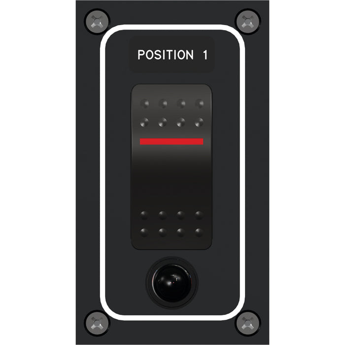Paneltronics Waterproof Panel - DC 1-Position Illuminated Rocker Switch & Circuit Breaker
