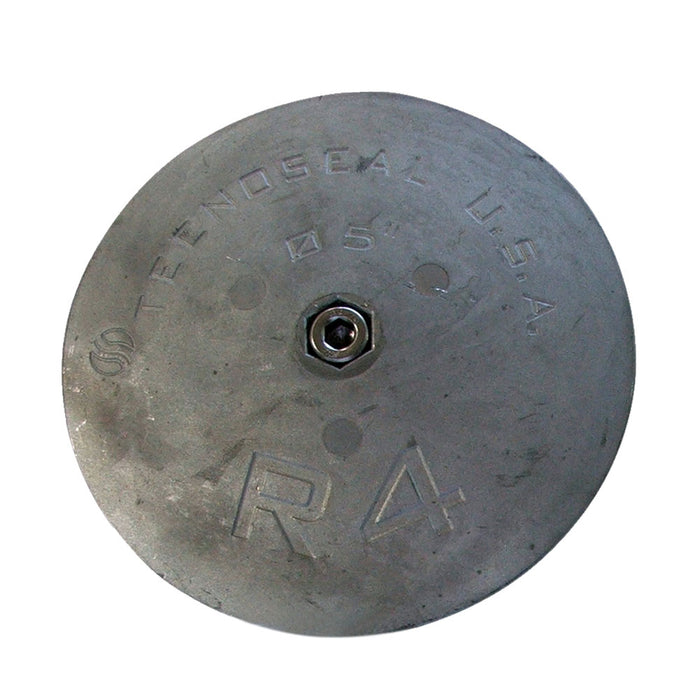 Tecnoseal R4 Rudder Anode - Zinc - 5" Diameter x 5/8" Thickness