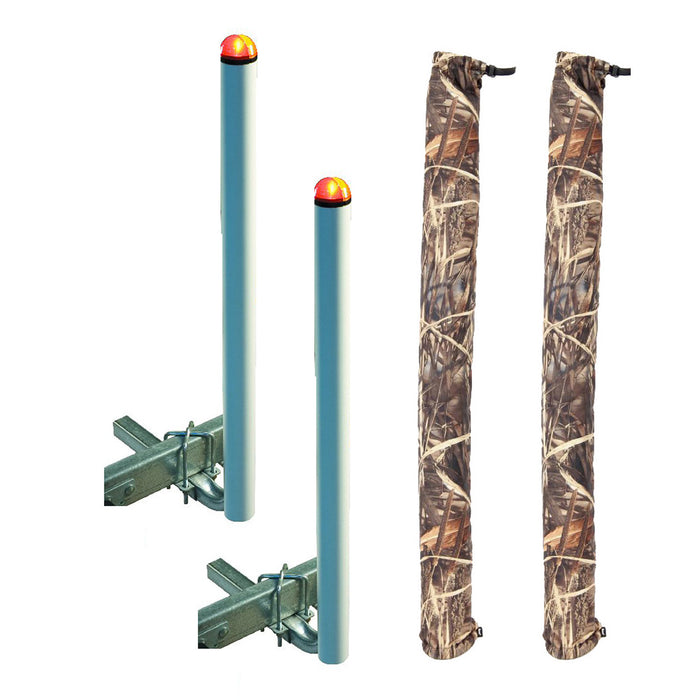 C.E. Smith 40" Post Guide-On w/L.E.D. Posts & Camo Wet Lands Post Guide-On Pads
