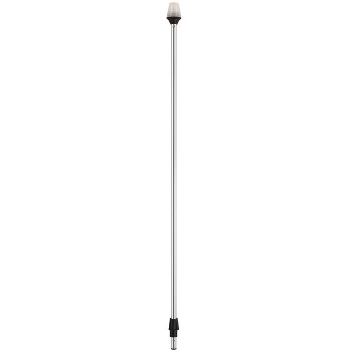 Attwood Frosted Globe All-Around Pole Light w/2-Pin Locking Collar Pole - 12V - 42"
