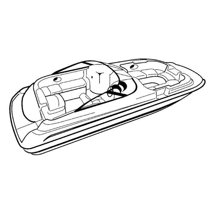 Carver Performance Poly-Guard Styled-to-Fit Boat Cover f/20.5' Sterndrive Deck Boats w/Walk-Thru Windshield - Grey