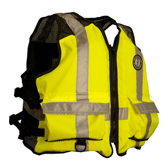 Mustang High Visibility Industrial Mesh Vest - Fluorescent Yellow/Green - 4XL/5XL