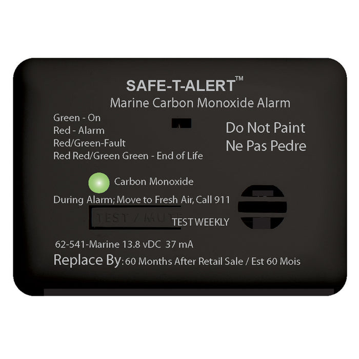 Safe-T-Alert 62 Series Carbon Monoxide Alarm - 12V - 62-541-Marine - Surface Mount - Black