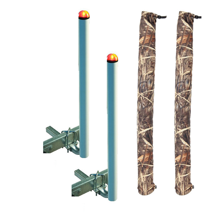C.E. Smith 60" Post Guide-On w/L.E.D. Posts & Camo Wet Lands Post Guide-On Pads
