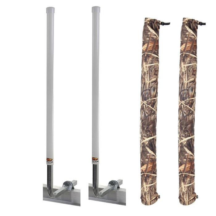 C.E. Smith 60" Post Guide-On w/I-Beam Mounting Kit & Camo Wet Lands Post Guide-On Pads