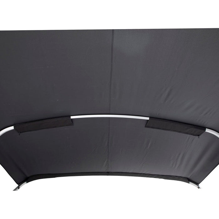 SureShade Power Bimini - Clear Anodized Frame - Black Fabric
