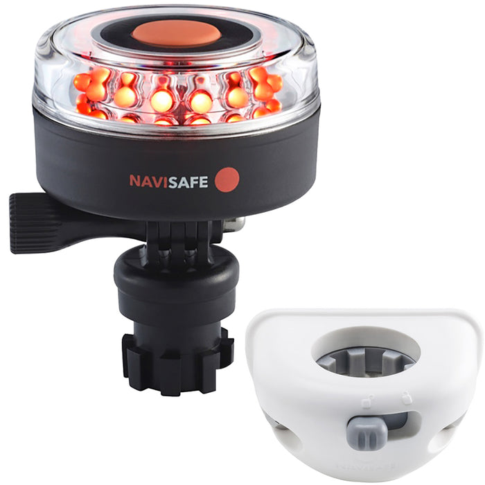 Navisafe Navilight All RED 360° 2NM w/Navimount Base & Vertical Mount - White