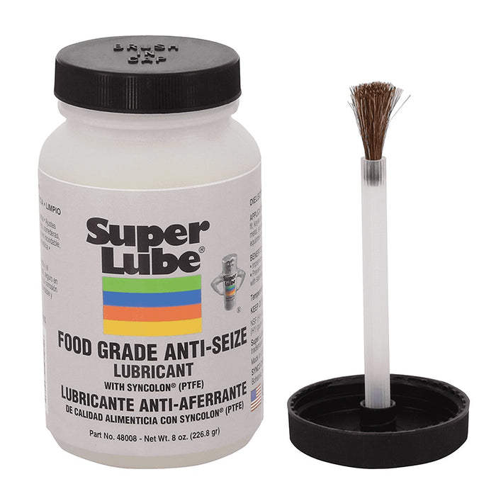 Super Lube Food Grade Anti-Seize w/Syncolon® (PTFE) - 8oz Brush Bottle