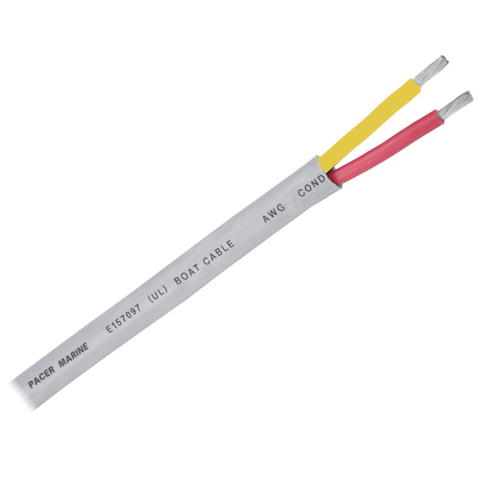 Pacer 12/2 AWG Round Safety Duplex Cable - Red/Yellow - Sold By The Foot