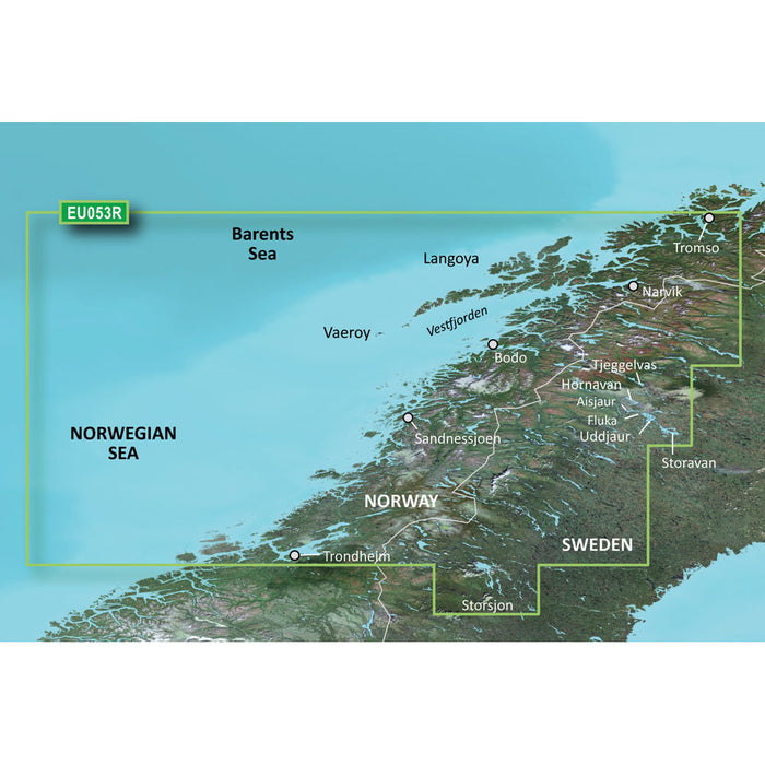 Garmin BlueChart® g3 Vision® HD - VEU053R - Trondheim - Tromsø - microSD™/SD™