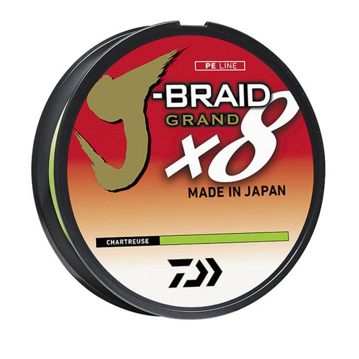 Daiwa J-Braid Grand X8 Filler Spool 10lb Chartreuse 300 Yds