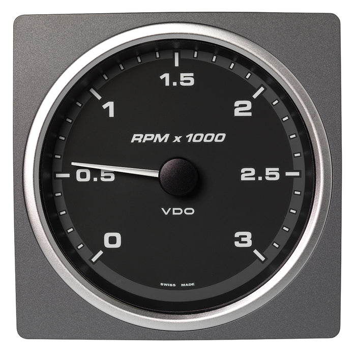 Veratron 4-3/8" (110mm) AcquaLink® Tachometer 3000 RPM - 12/24V - Black Dial & Bezel