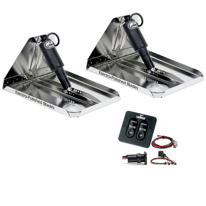 Lenco 16" x 12" Heavy Duty Performance Trim Tab Kit w/Standard Tactile Switch Kit 12V