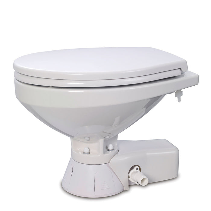 Jabsco Quiet Flush Raw Water Toilet - Regular Bowl w/Soft Close Lid - 24V