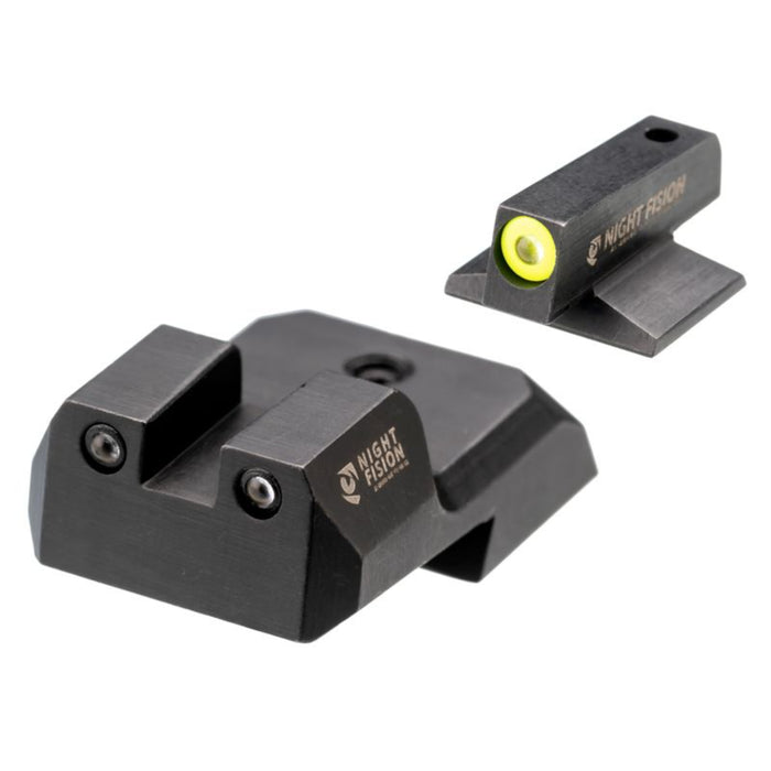 Night Fision Night Sight Set for 1911 Yellow Black Rings