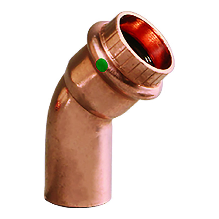 Viega ProPress 1-1/4" - 45° Copper Elbow - Street/Press Connection - Smart Connect Technology