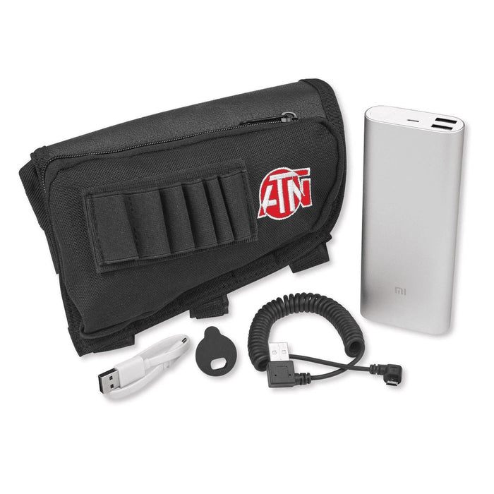 ATN Extended life Battery Pack USB Cable Cap Butt Stock Case