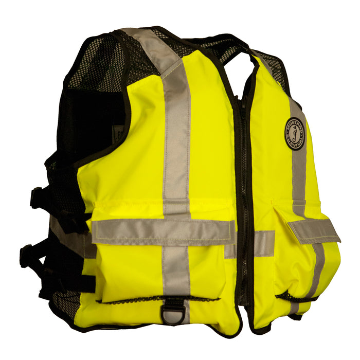 Mustang High Visibility Industrial Mesh Vest - Fluorescent Yellow/Green - S/M