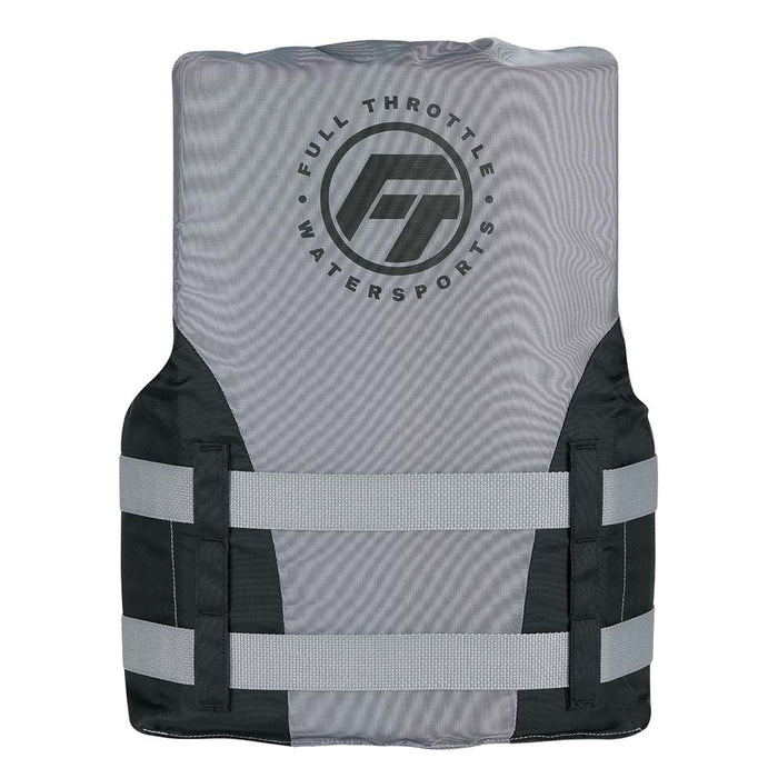 Full Throttle Teen Nylon Life Jacket - Grey/Black