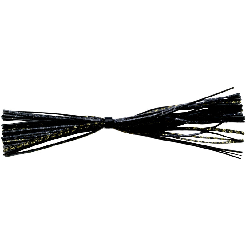 Banded Silicone Spinnerbait Skirts-Black Fishscale