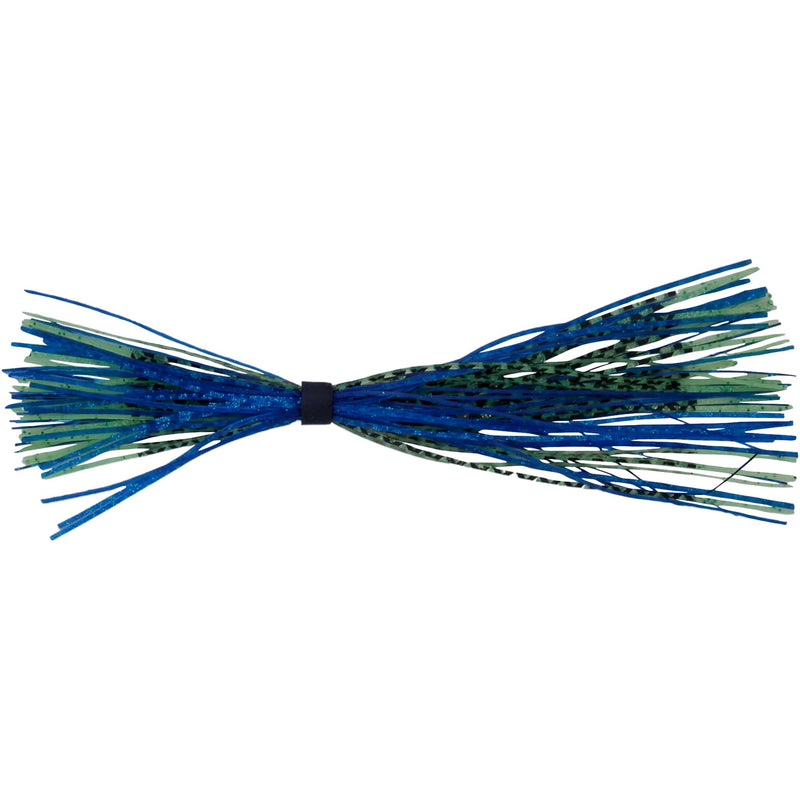 Banded Silicone Spinnerbait Skirts-Chartreuse/Blue Fishscale