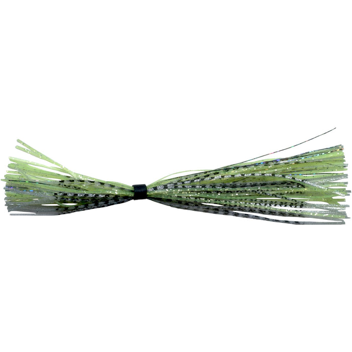 Banded Silicone Spinnerbait Skirts-Chartreuse/Silver Fishscale