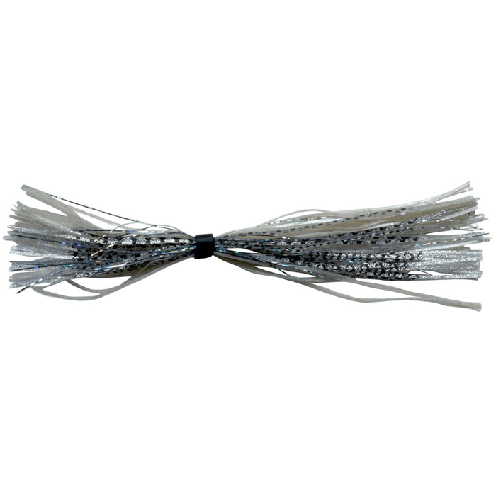 Banded Silicone Spinnerbait Skirts-Silver Fishscale