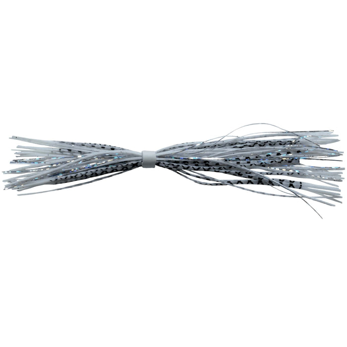 Banded Silicone Spinnerbait Skirts-White Fishscale