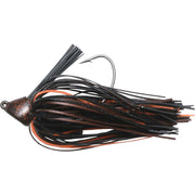 Bass Jig Fishing Lure-Brown/Black/Orange