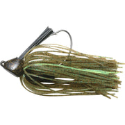Bass Jig Fishing Lure-Pumpkin Green/Chartreuse
