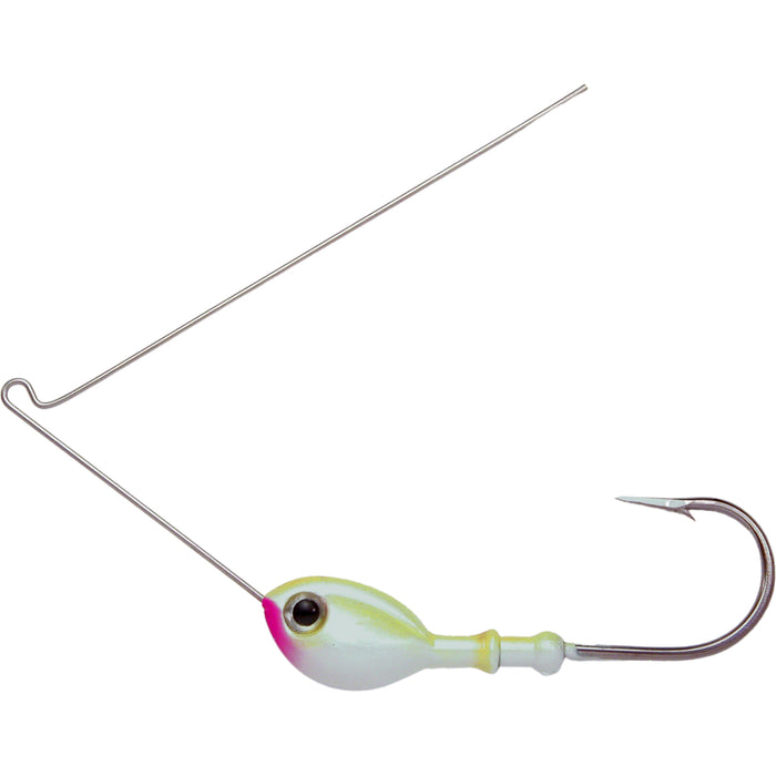 Spinnerbait Part and Components Spinnerbait Head White/Chartreuse