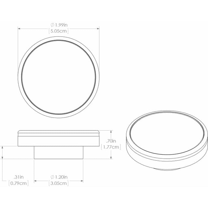 Lumitec Halo - Flush Mount Down Light - Brushed Finish - White Non-Dimming