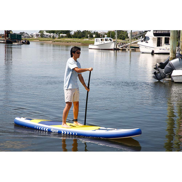 Aqua Leisure 10.6' Inflatable Stand-Up Paddleboard Drop Stitch w/Oversized Backpack f/Board & Accessories