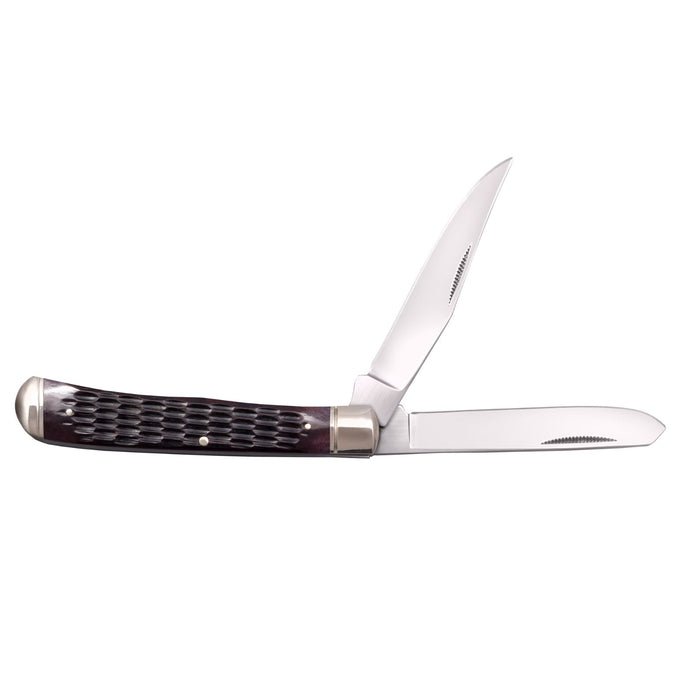 Cold Steel Trapper Knife 4.125in w 8Cr13Mov Blade JiggedBone