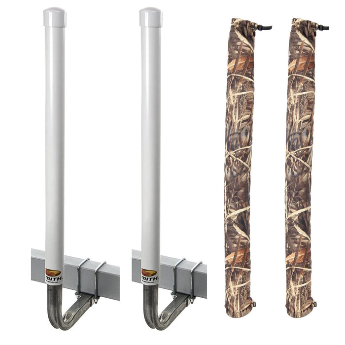 C.E. Smith PVC 40" Post Guide-On w/Unlighted Posts & Camo Wet Lands Post Guide-On Pads
