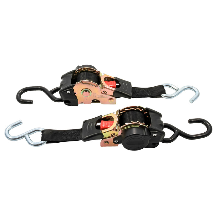 Camco Retractable Tie Down Straps - 1" Width 6' Dual Hooks