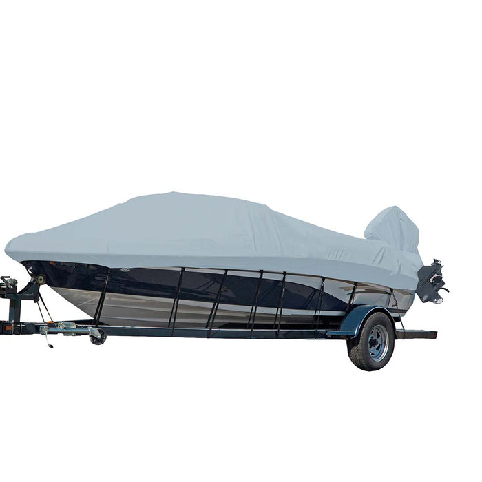Carver Sun-DURA® Styled-to-Fit Boat Cover f/20.5' V-Hull Runabout Boats w/Windshield & Hand/Bow Rails - Grey