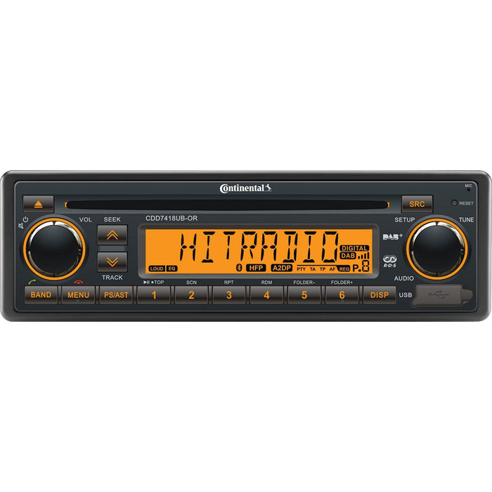 Continental Stereo w/CD/AM/FM/BT/USB - Harness Included - 12V