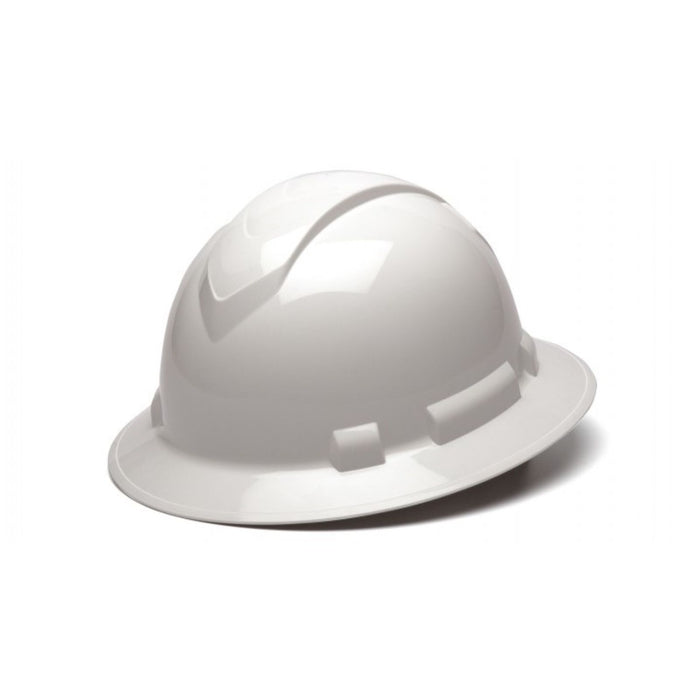 Pyramex Ridgeline Hard Hat Full 4 Pt Ratchet White