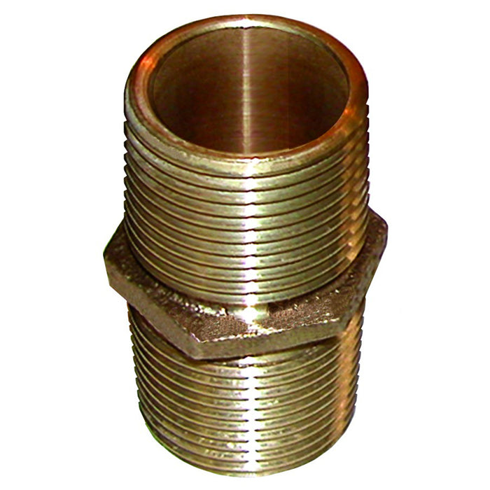 GROCO Bronze Pipe Nipple - 1/2" NPT