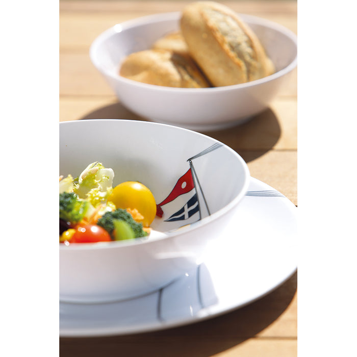 Marine Business Melamine Deep, Round Soup Plate - REGATA - 8.8" Set of 6