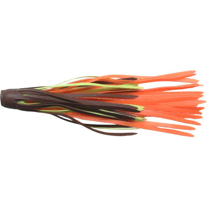 Quick Flat Rubber Spinnerbait Skirts-Orange/Chartreuse/Brown